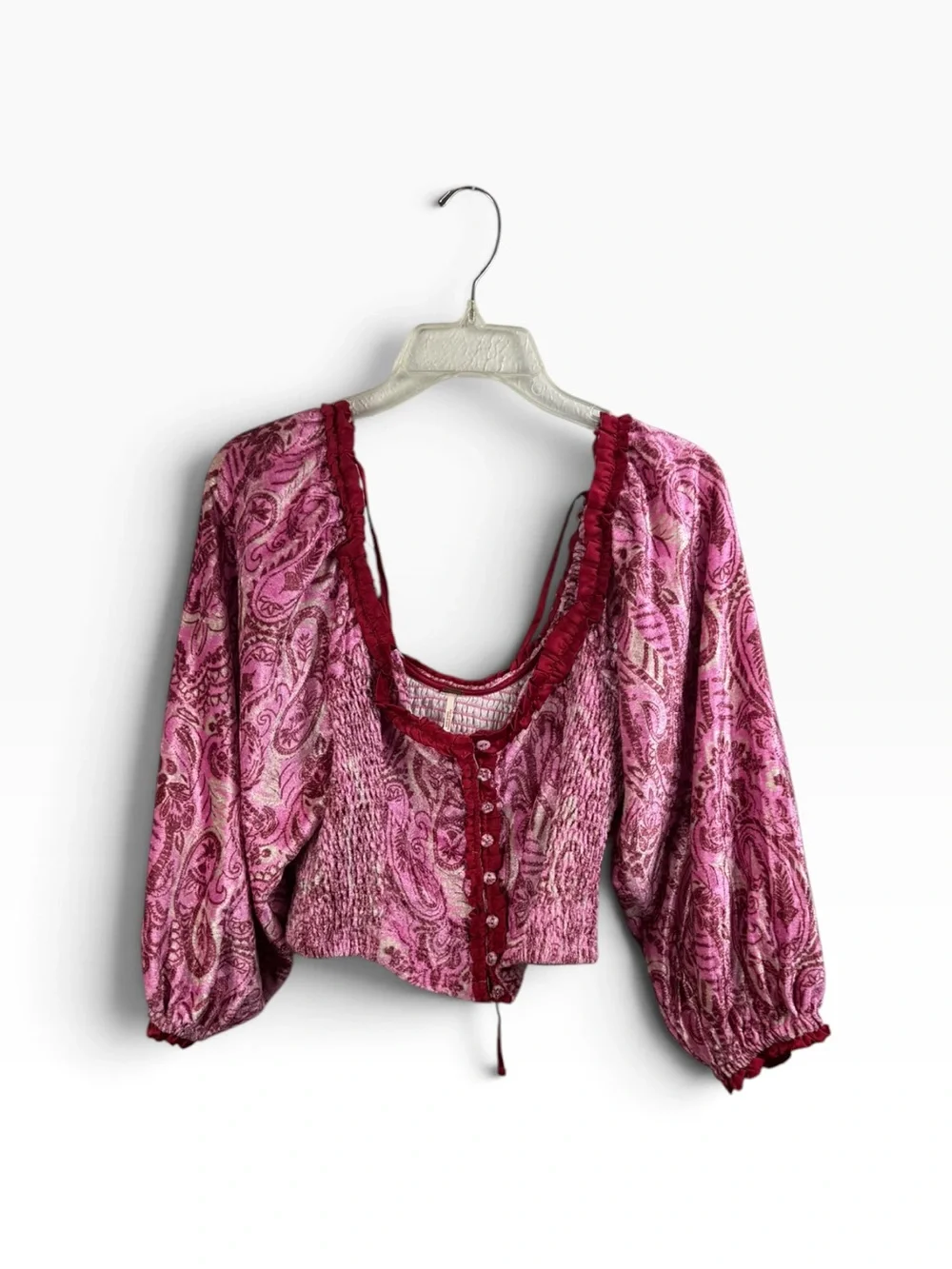 Free people Dare Me Velvet Blouse in Retro Combo